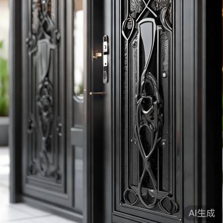 黑色高端质感:防盗门装修效果图赏析 黑色高端质感:防盗门装修效果图赏析
