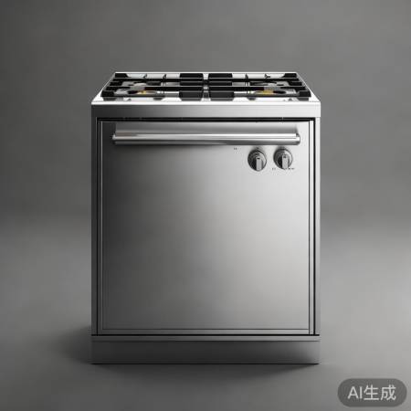 简约时尚燃气灶，线条流畅，大小