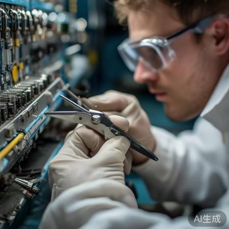 弹片变形，钳子微调恢复接触