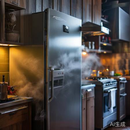 厨房冰箱易受油烟影响，影响食物