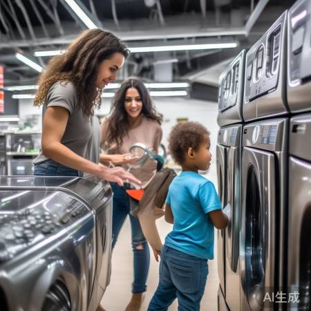 实体店体验洗衣噪音与震动