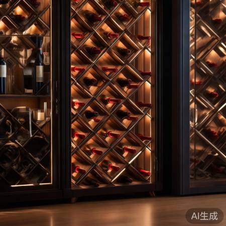 酒柜菱形尺寸，长宽比15:1，