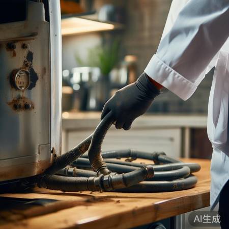 检查燃气软管，及时更换老化脱落