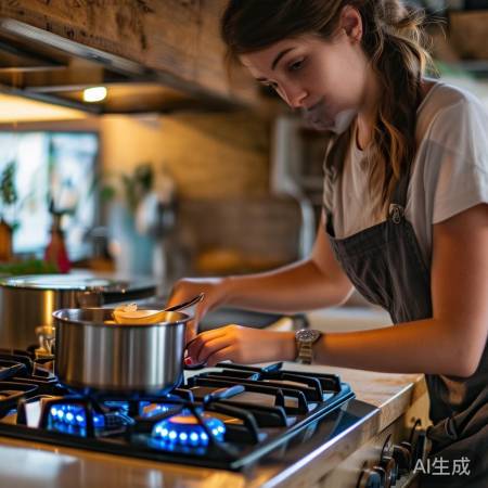 “燃气灶旁勿放易燃物，防火安全