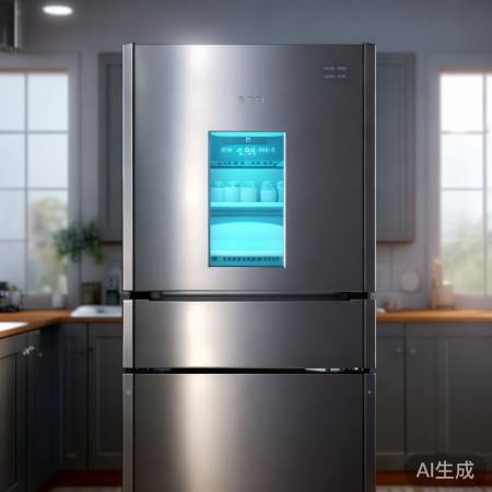 冰箱启动成功：观察外显灯与内部