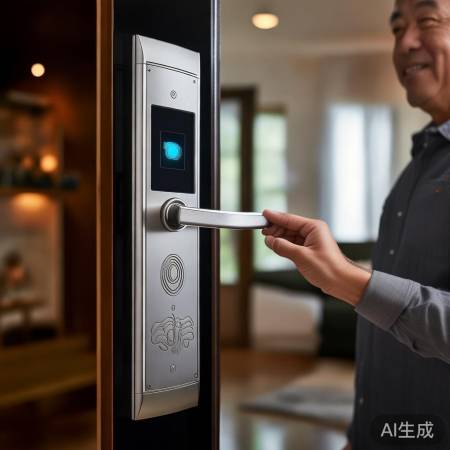 盼盼指纹锁，操作简便，安全智能