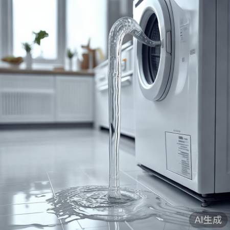 “别堵洗衣机口，防排水不畅。”