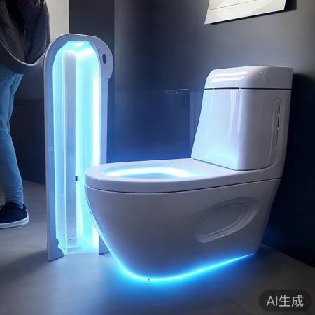 智能马桶紫外线消毒，安全人性。