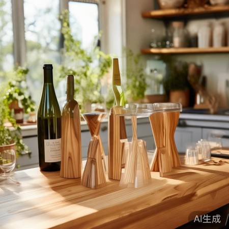 环保酒柜杯架，健康生活新选择。