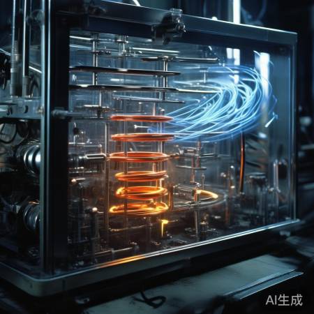 线圈磁场互动，电磁感应使金属部