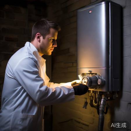 壁挂炉水管检查，水流畅通。