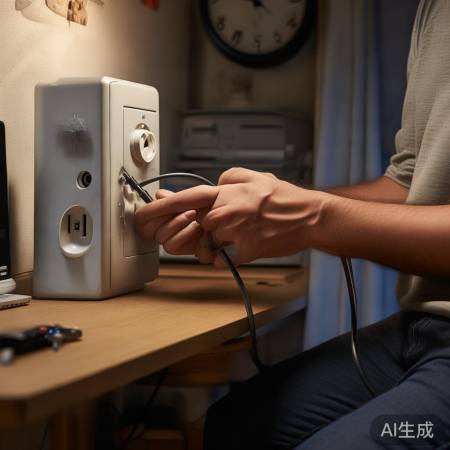 电源故障先排查插座线，若问题未