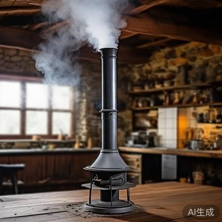 “直筒烟囱，油烟速排”