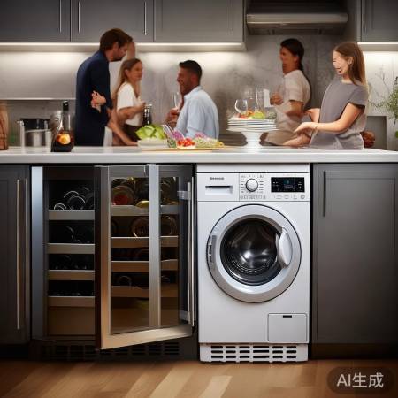 酒柜带洗衣机：时尚与实用的完美结合