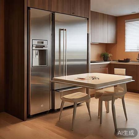 巧设嵌入冰箱餐厅卡座，打造独特家居体验