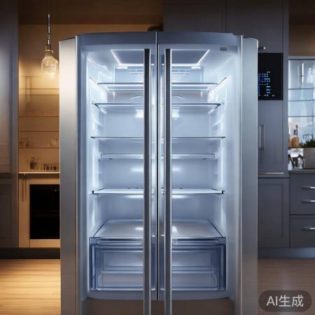灰色法式设计冰箱：独特嵌入，时尚生活新选择