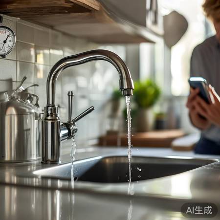 检查水压，联系物业解决